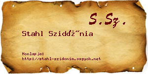 Stahl Szidónia névjegykártya